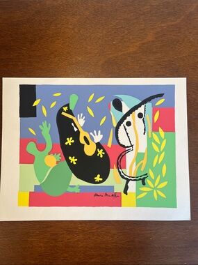 Henri Matisse Print 10” x 13” on heavy paper Unframed in great condition